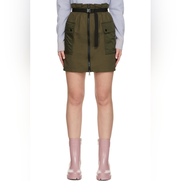 3. NWT MONCLER KHAKI CARGO SKIRT - Picture 1 of 11